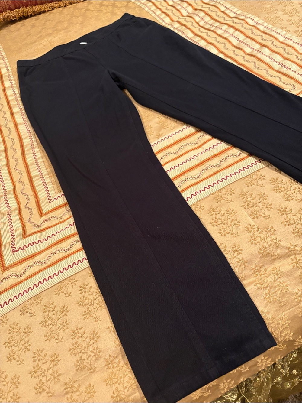 Isaac Mizrahi Live Classic Black Straight-Leg Pants, Cotton/Spandex Blend, 14T